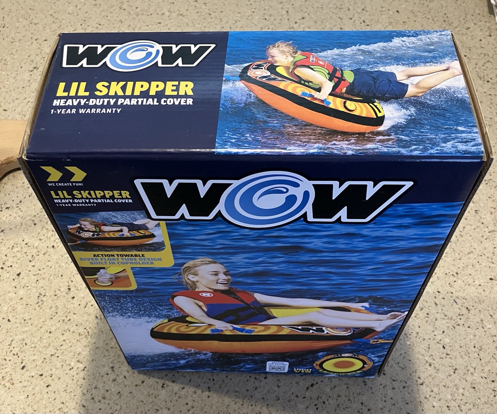 WOW Sports Lil' Skipper 1 Person 1P Towable w/ Built-In Cupholder (22-WTO-4153)