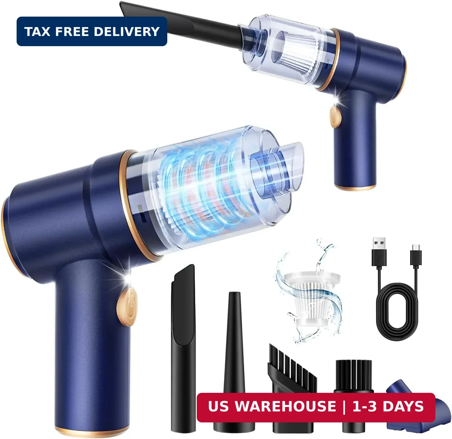 KMM Handheld Car Vacuum Cleaner, Hand Held Vacuum Cleaner and Air Duster | 9000P