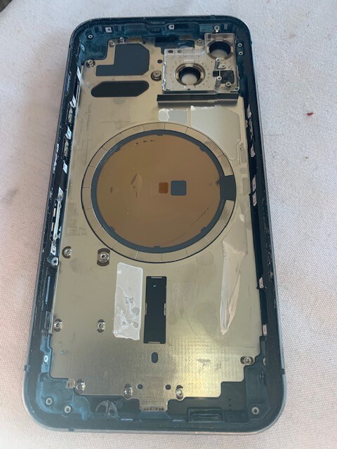 Apple iPhone 12 rear housing back glass chasis black ( C )