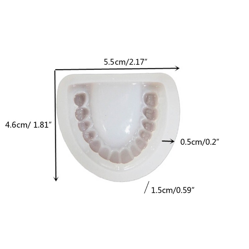 Silicone Mold for Keychain Pendant Teeth Shape Resin Mold