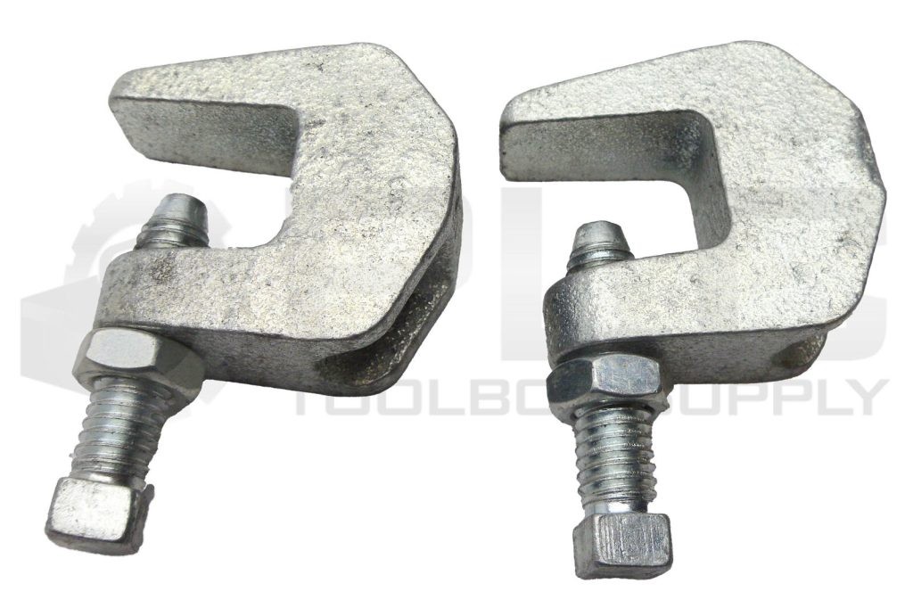 LOT OF 2 NEW 3/8-92 BEAM CLAMP