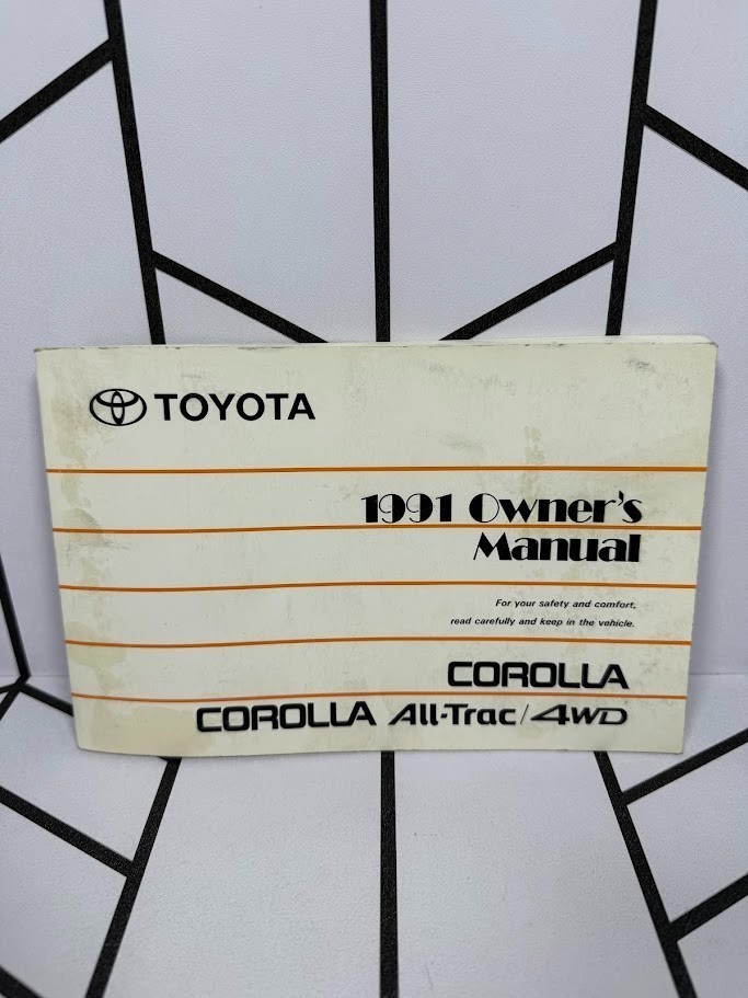 1991 Toyota Corolla All-Trac Vintage OEM Original Owners Manual Pristine