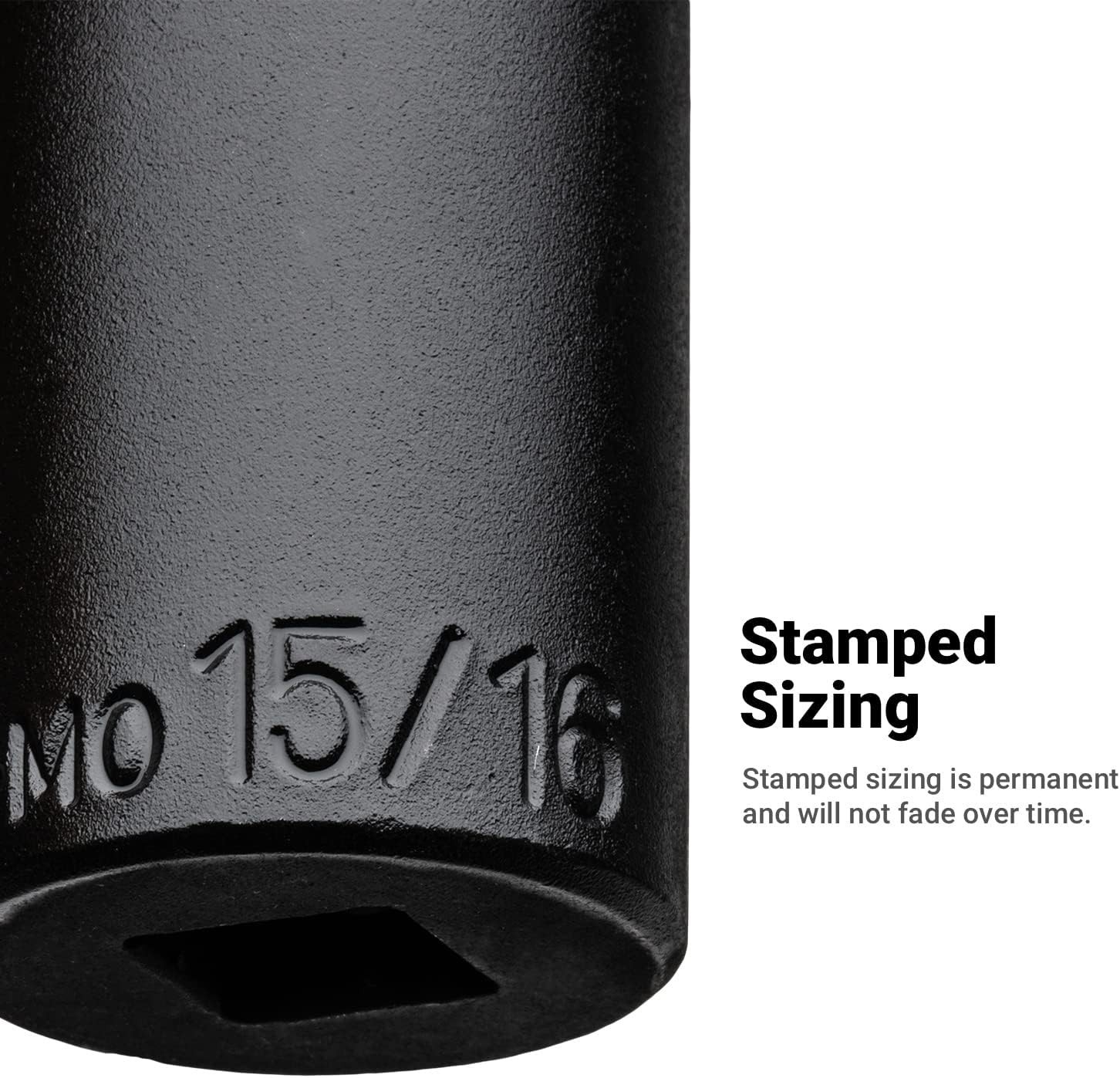 3/4-Inch Deep Impact Socket, 3/8-Inch Drive, 6-Point for Professionals