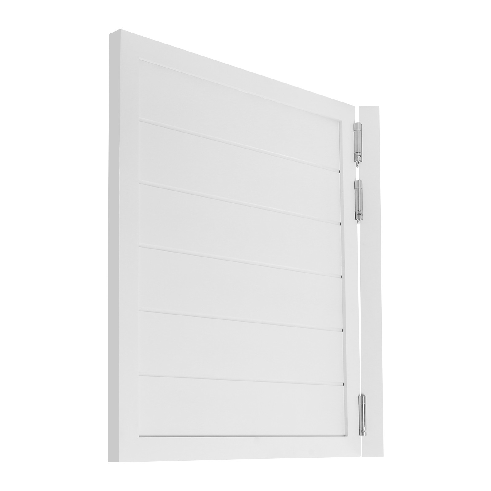 Partition Door Multi-function Wood Modern Single-Door Leaf w/ Hinges & Doorpost