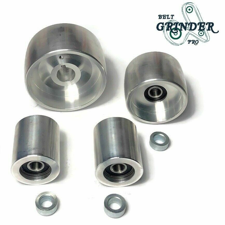 Belt Grinder 2"x72" Wheel Set knife Grinder 4" Drive 7/8" Bore 3" Track 2" Idler