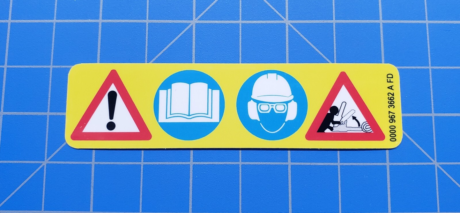 Stihl Warning / Decal / Sticker   # 0000 967 3662 A FD, # 00009673662AFD