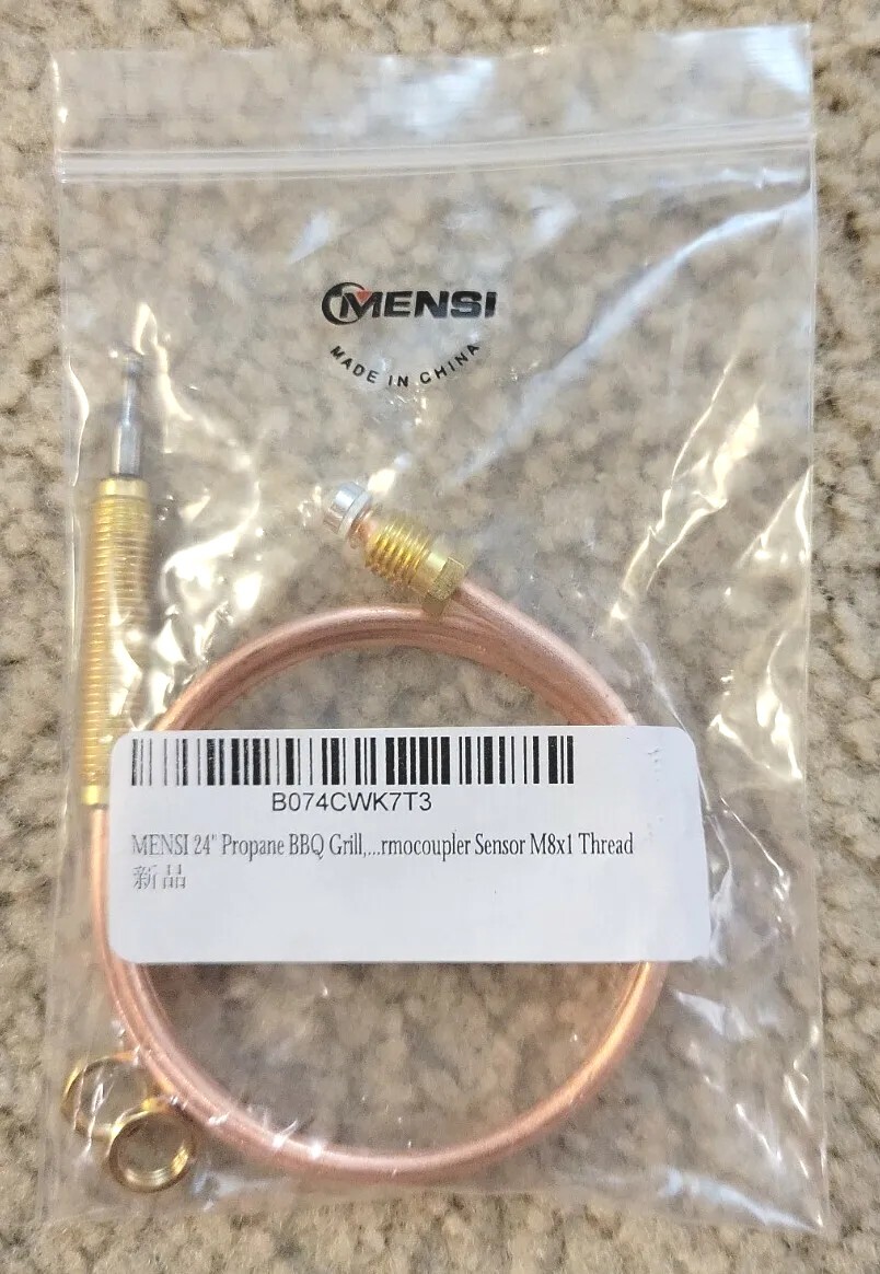 Thermocoupler Sensor M8x1 Thread 24" For Propane Grill Firepit Heater Universal
