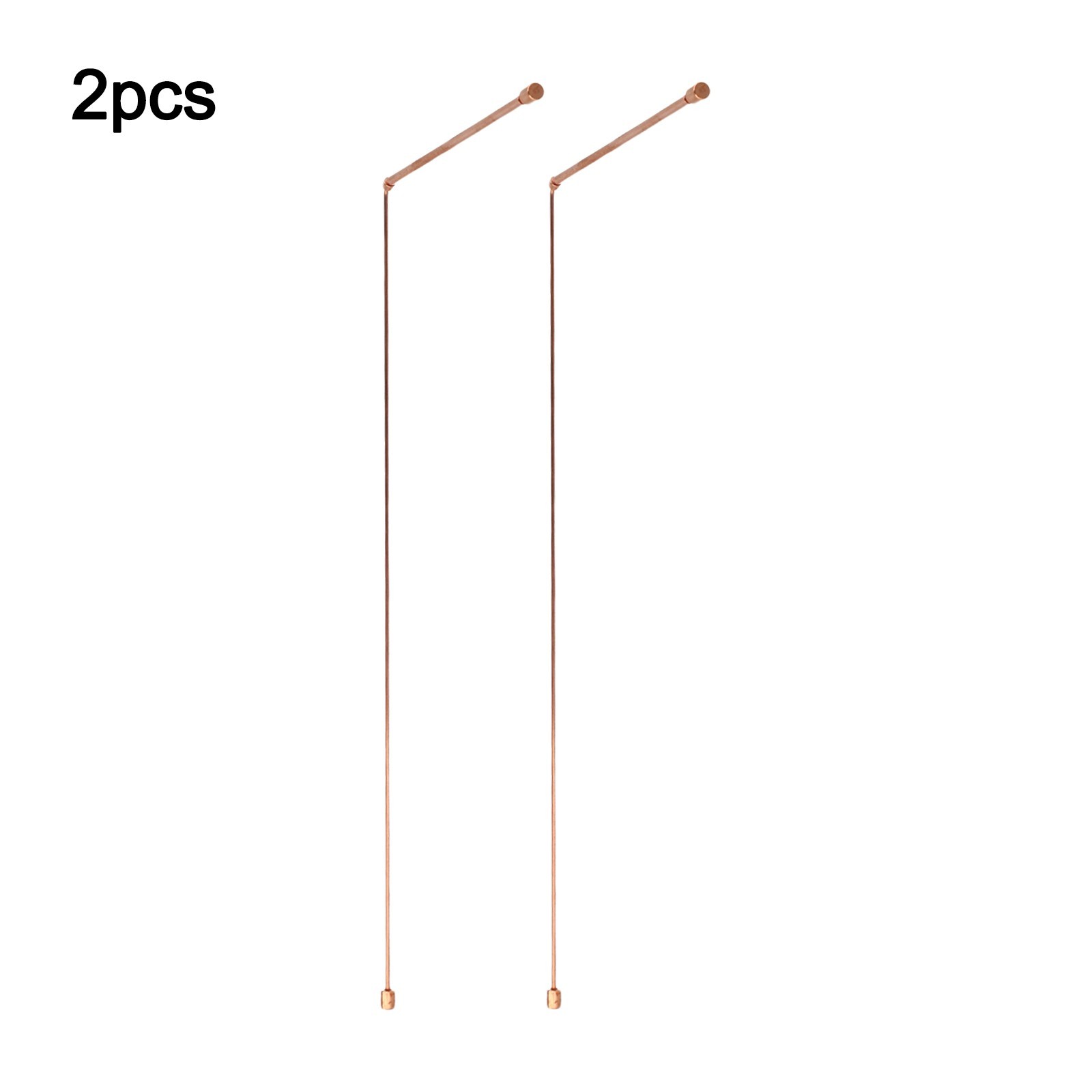 Set of Two Copper Metal Detector Rods for Water and Treasure Discovery