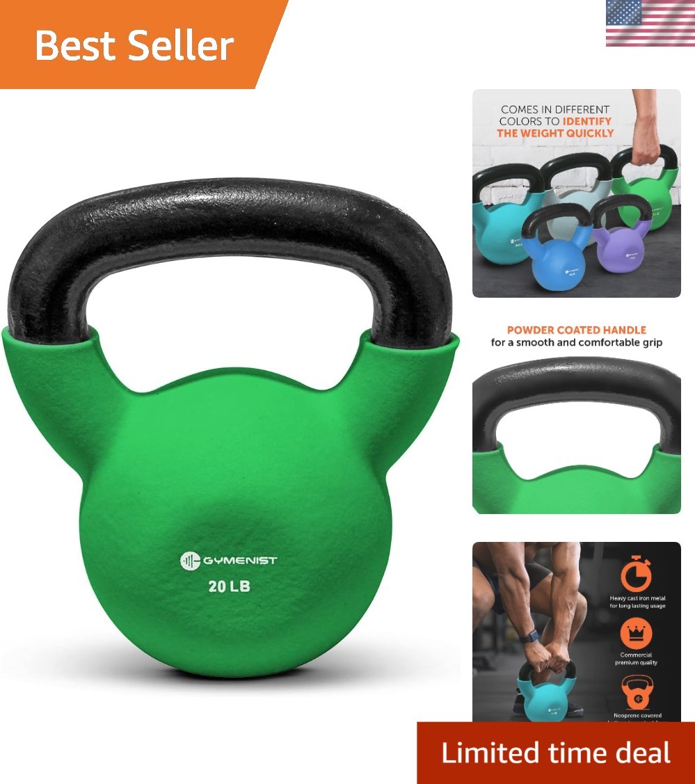 Durable 20-lb Neoprene Kettlebell with Comfortable Grip for Effective Workouts
