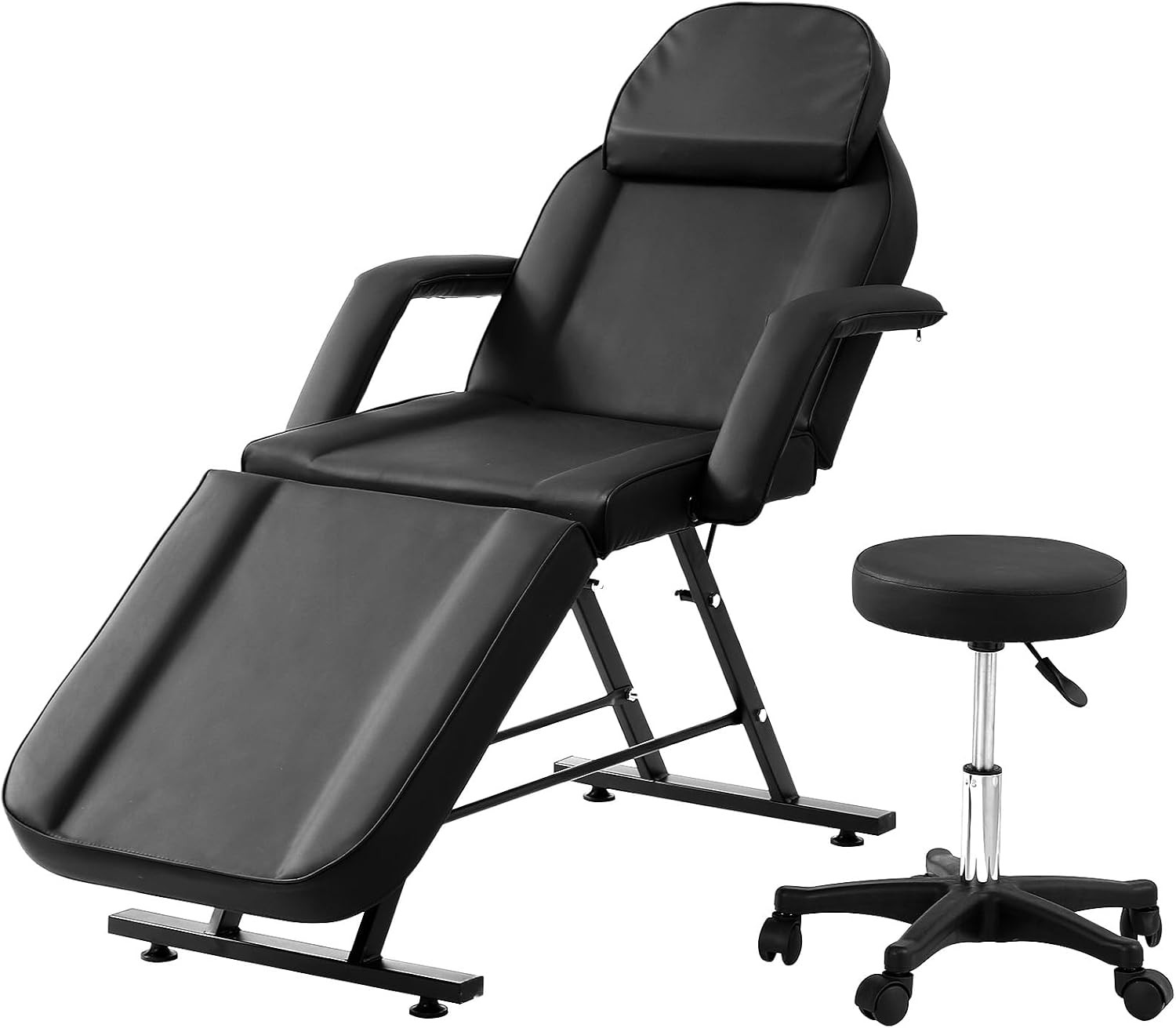 Adjustable Massage Table Tattoo Chair Spa Salon Facial Bed Chair With Stool