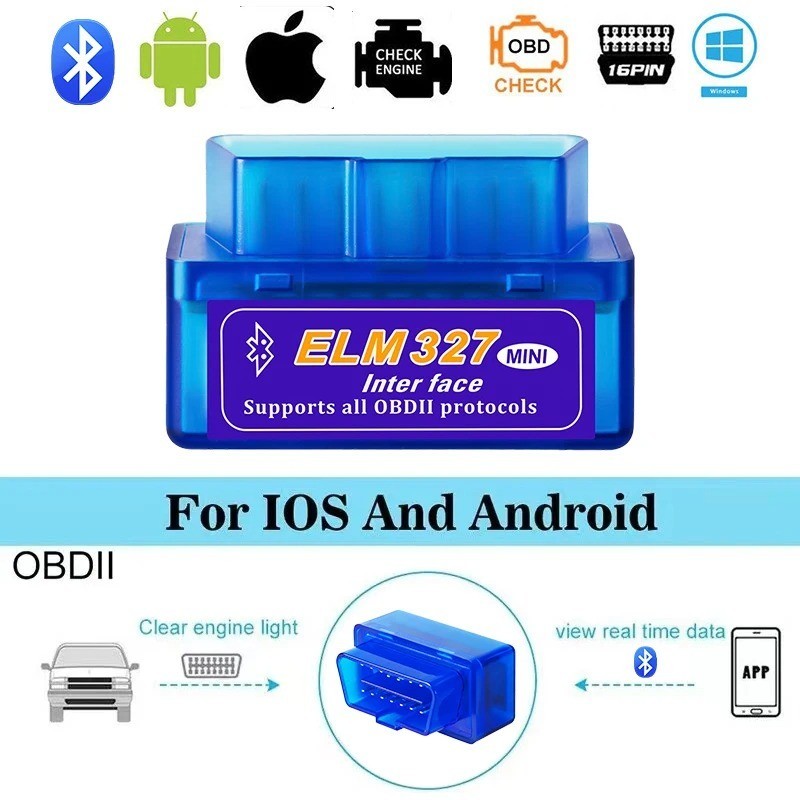 OBD2 ELM327 V2.1 MINI Bluetooth Car Code Reader Diagnostic Scanner For Android