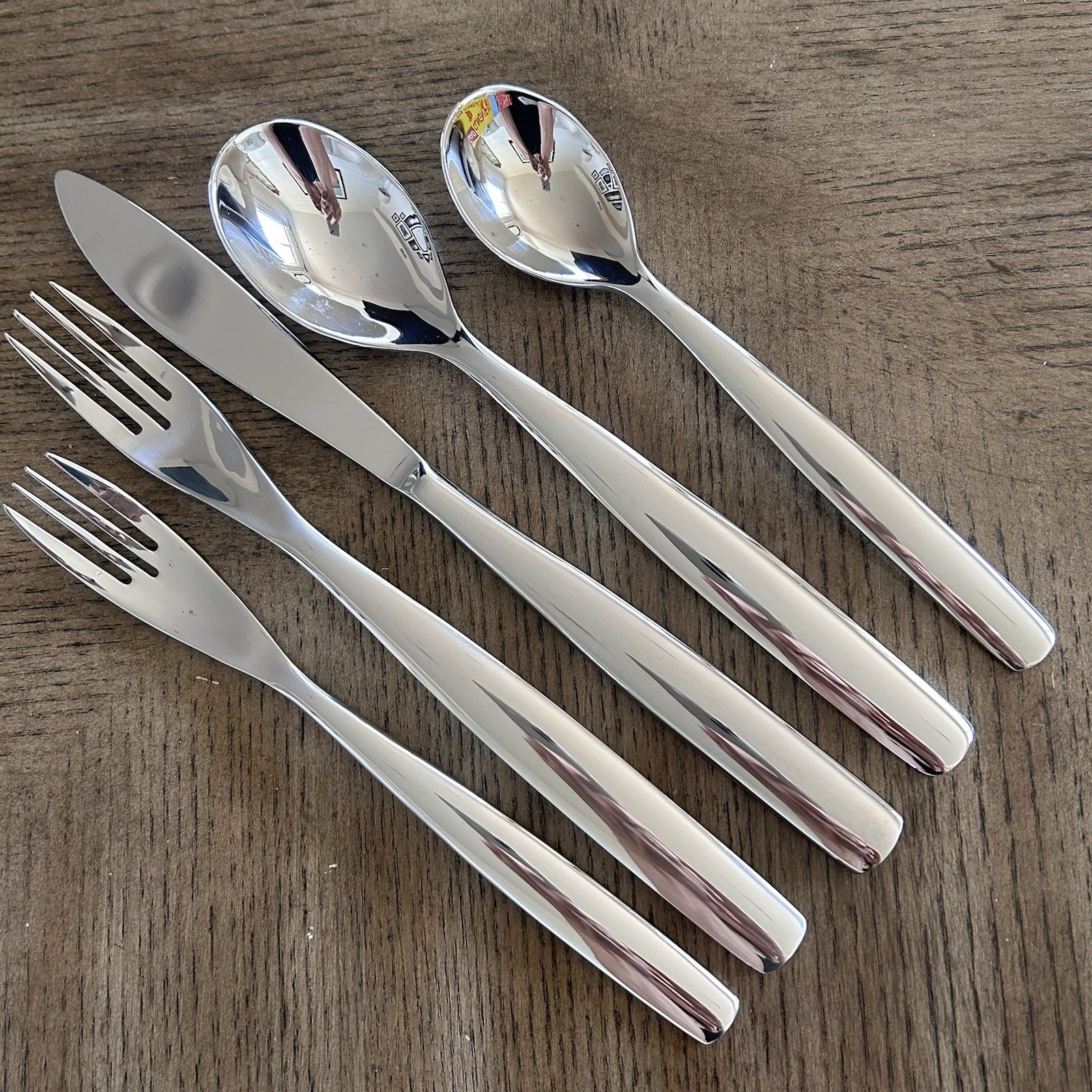 NEW Ginkgo® CHARLIE 18/10 Stainless 5 Piece Place Setting Fork Spoon Knife