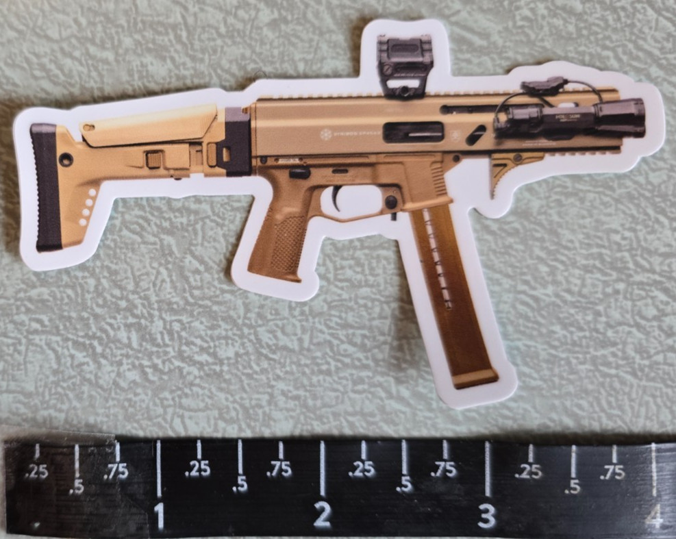 Grand Power SP45A3 Pistol SBR Firearms Rifle Vinyl Sticker Decal Shot Show