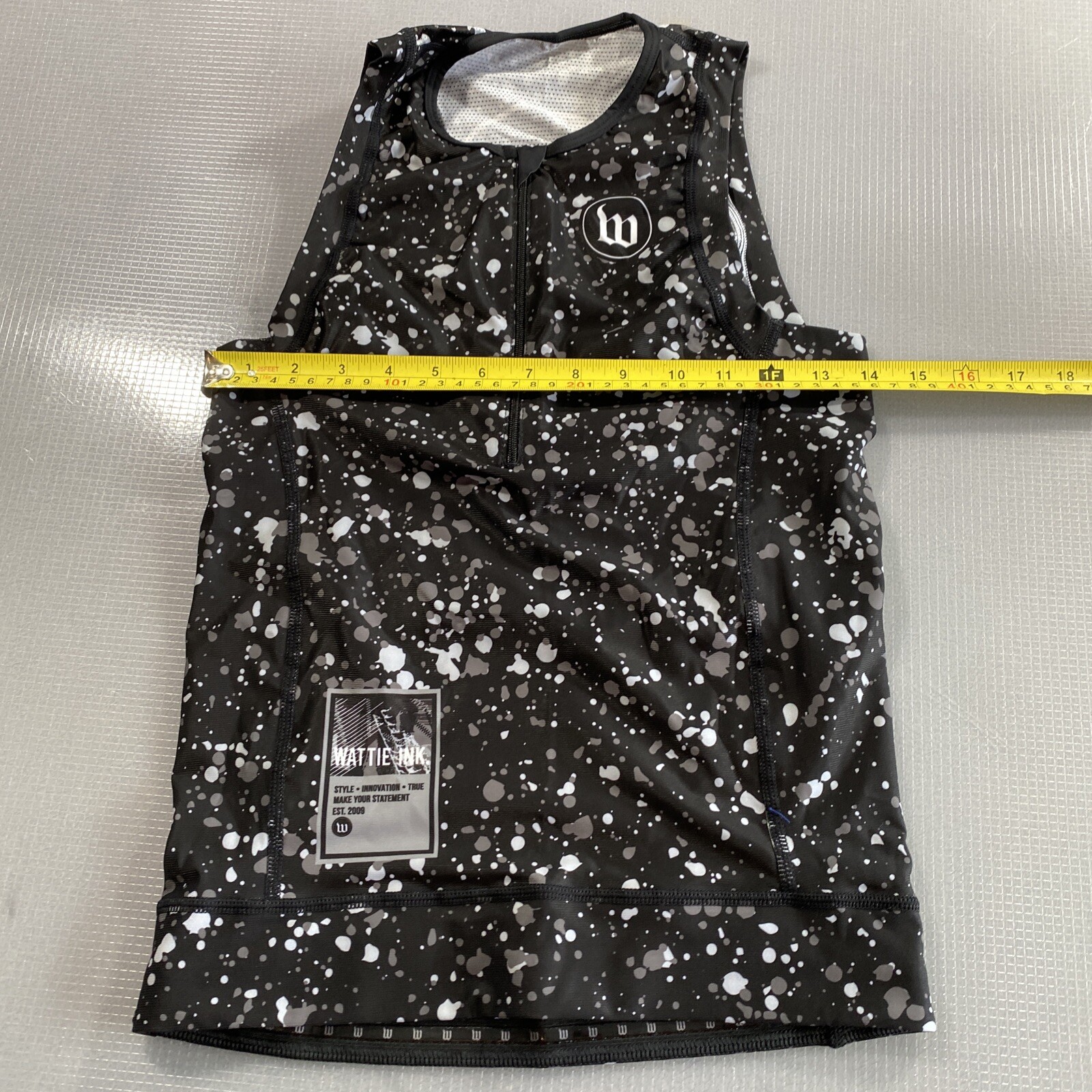 Wattie Ink Mens Size Small S Tri Triathlon Top (8852-78)