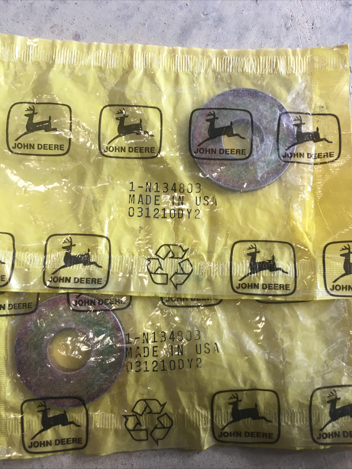 John Deere Original Equipment Washer #N134803 Qty 4