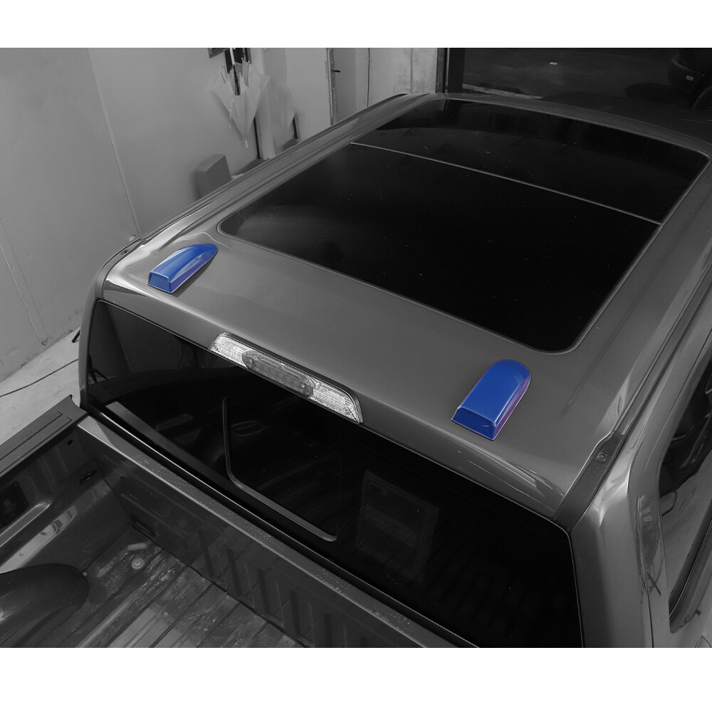 2pcs Car Roof Antenna Base Cover Trim Decor Accessories For Ford F150 2021+ Blue