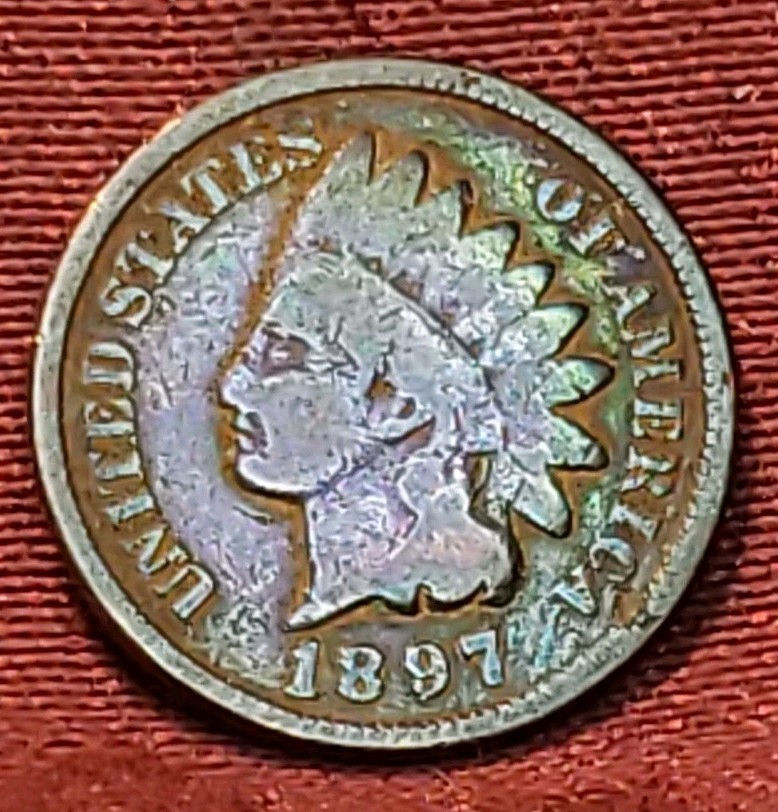 1897 Indian Head Cent, Free Shipping