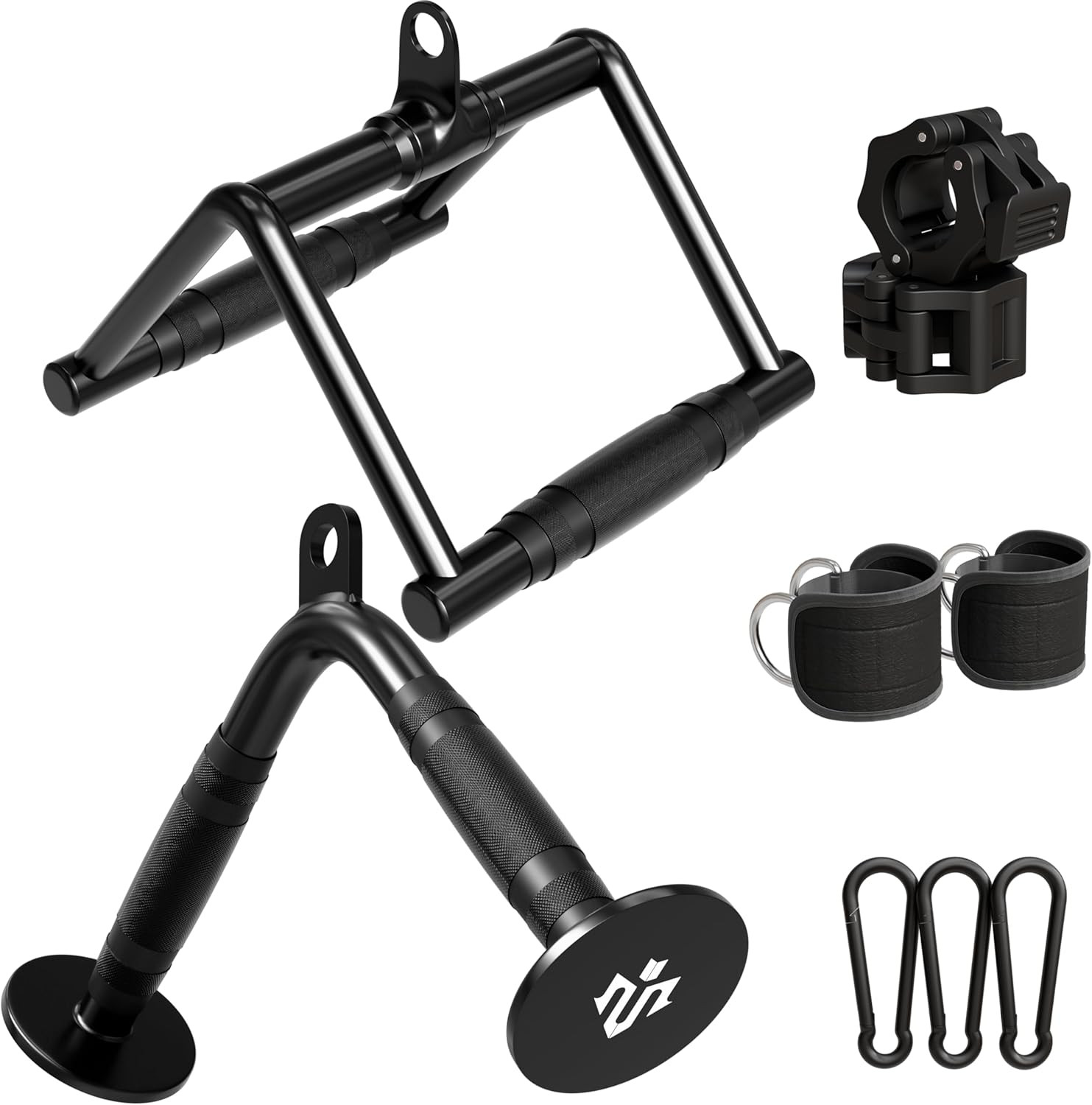 Cable Attachments for Gym, Heavy-Duty Cable Machine Attachment Set with LAT Pull