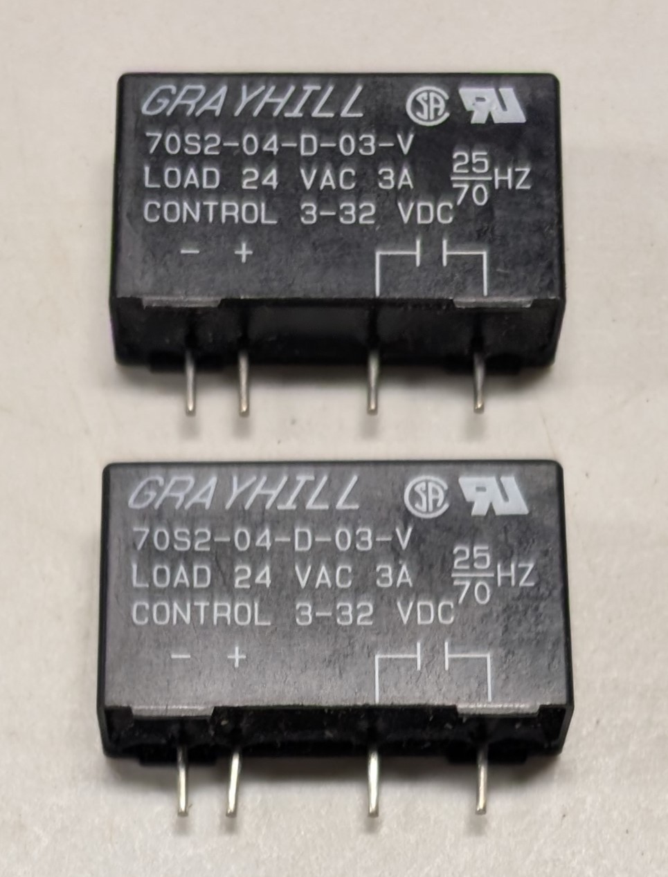 2 Lot of Grayhill 70S2-04-D-03-V Solid State Relay