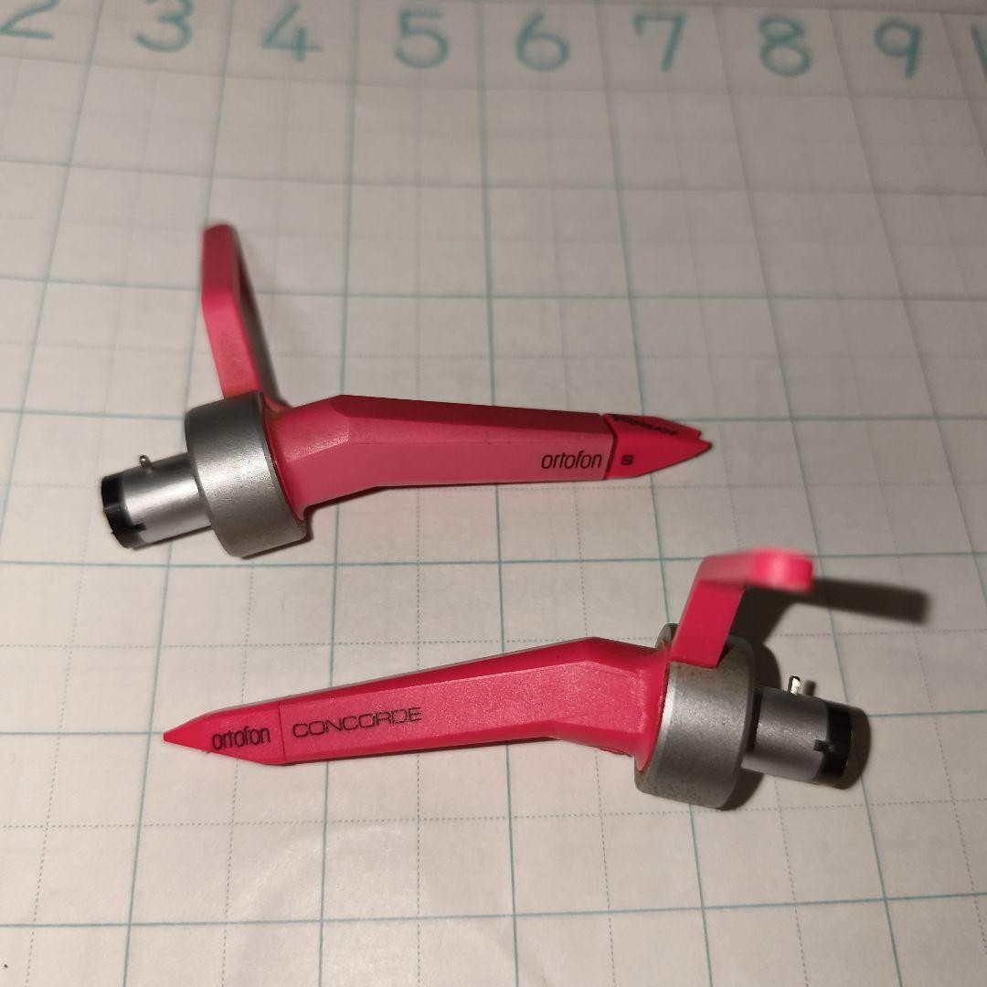 Ortofon Concorde Scratch DJ Cartridge Pair Heavy Rust Damaged Stylus Parts As-Is