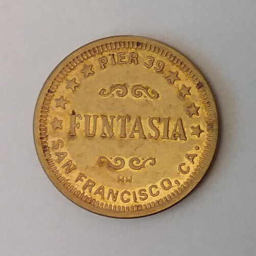 Funtasia Pier 39 Arcade San Francisco, CA Game Token 24mm