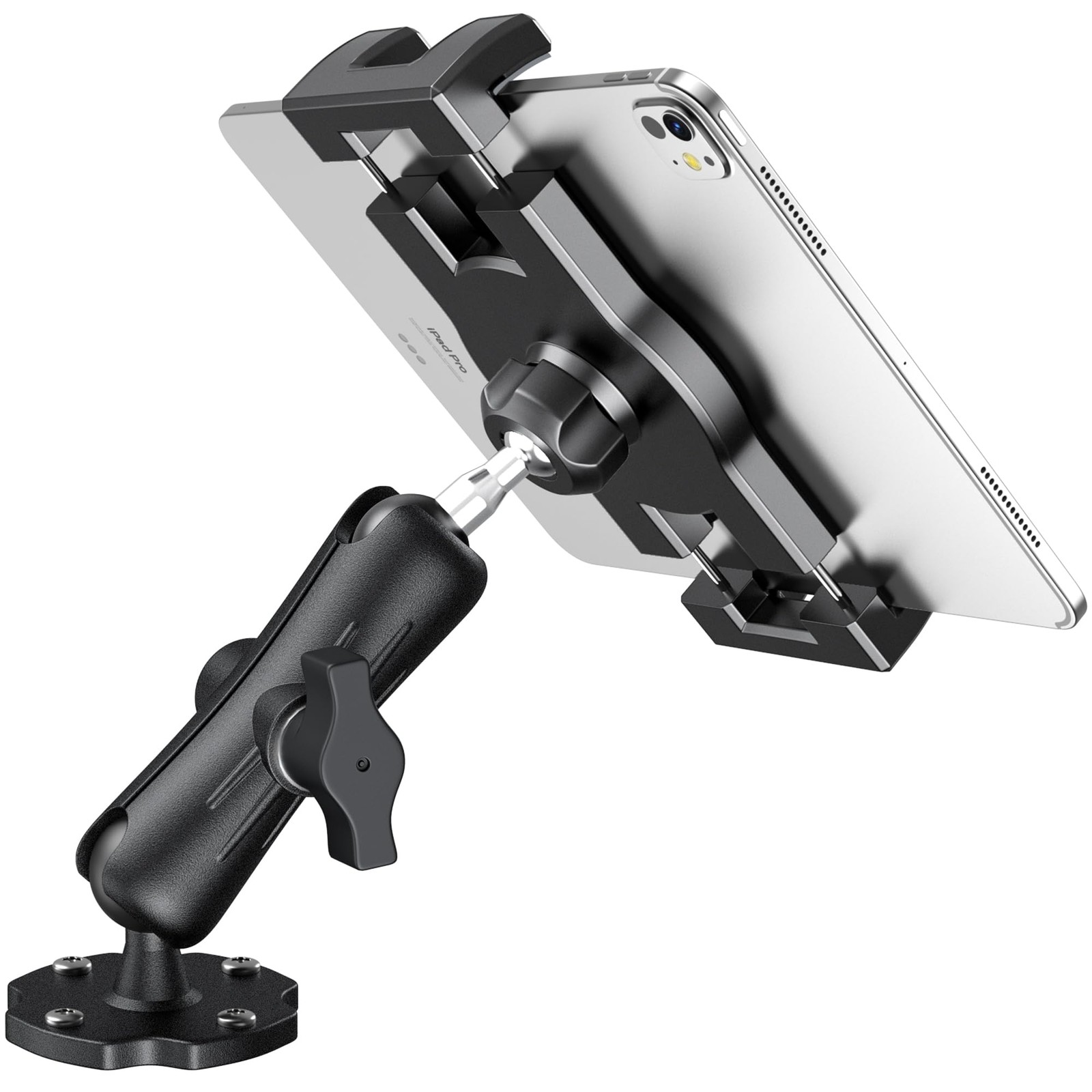 Heavy Duty Tablet Mount Drill Base Aluminum Arm 4.712.9 Inch for Truck