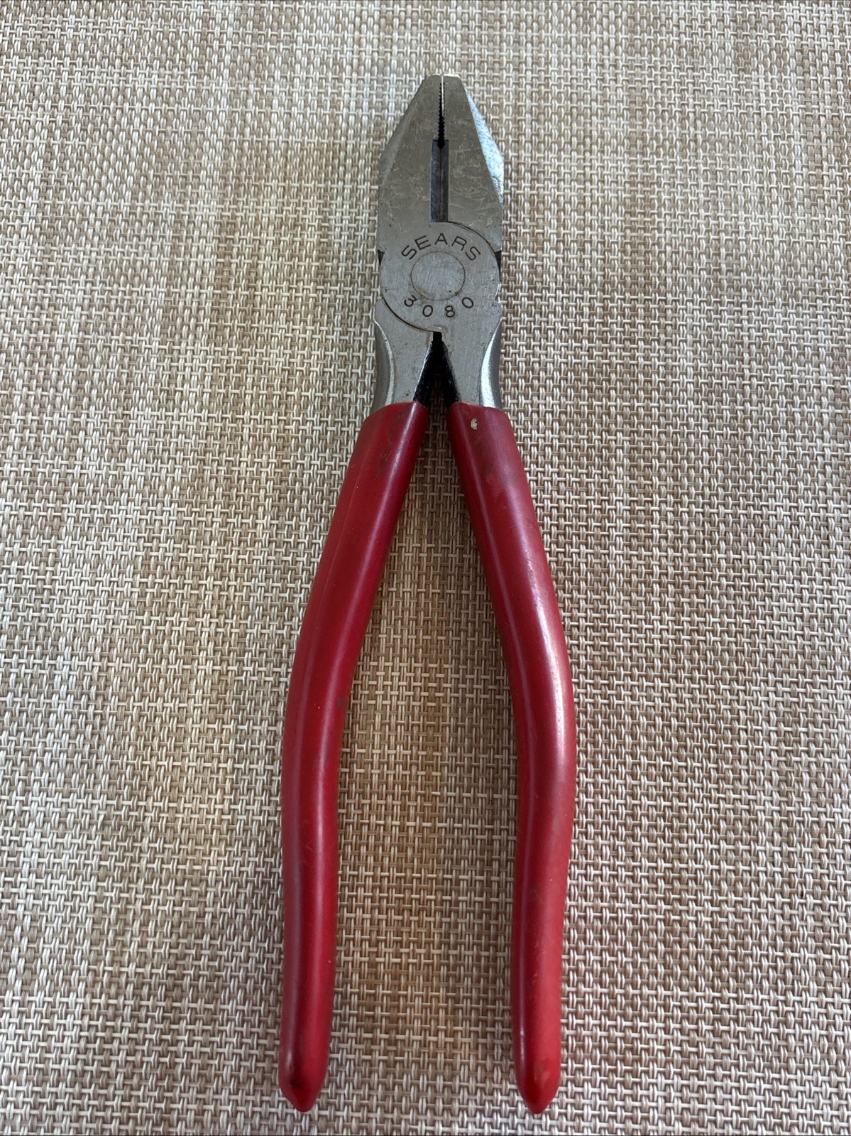 VINTAGE SEARS # 3080 ELECTRICIAN’S CUTTING PLIERS BF JAPAN 8” LONG NICE!