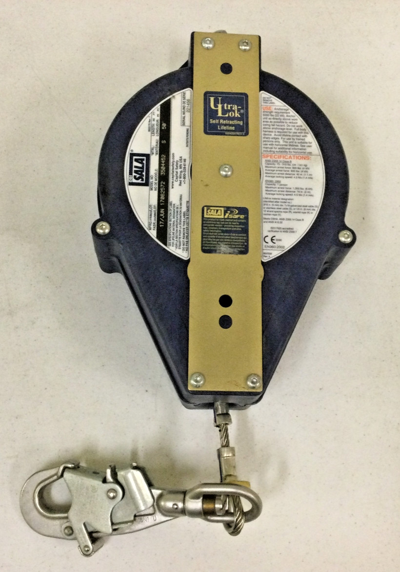 NEW, DBI SALA 17062572 3504452 ULTRALOK SELF RETRACTING LIFELINE, SERIAL: 221456