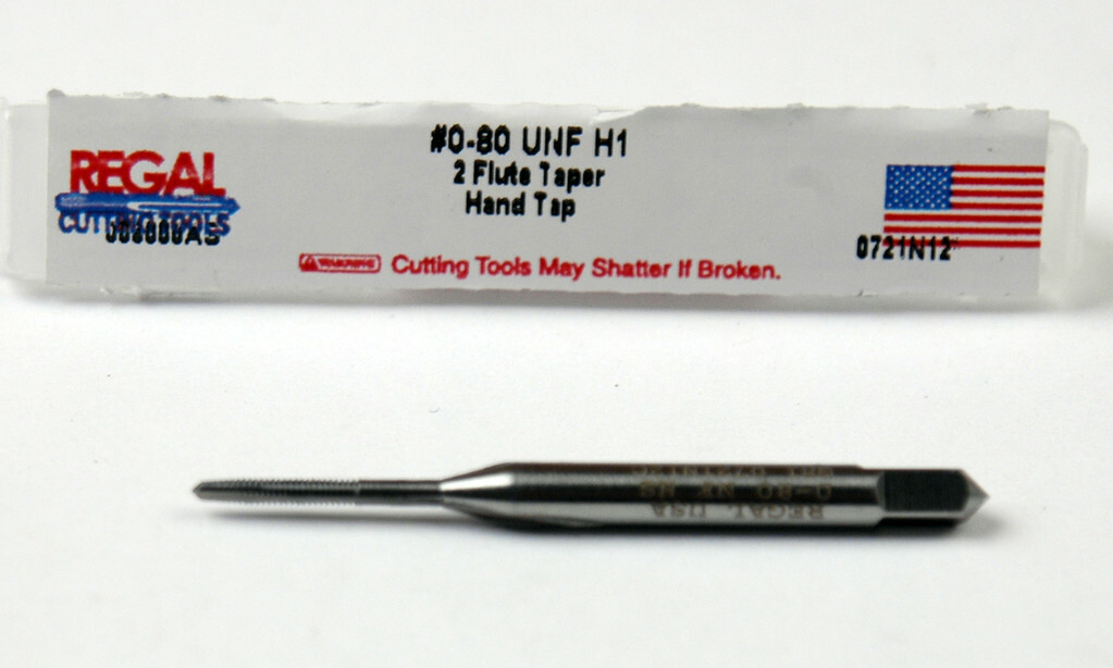 #0 X 80 UNF H1  2 FLUTE TAPER TAP HSG (C-5-9-8-4)