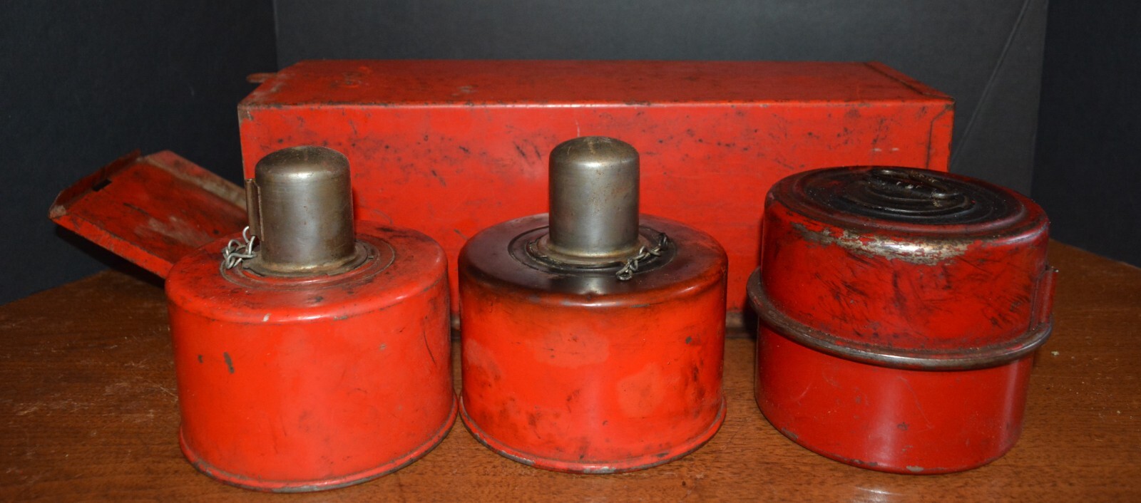 ANTHES FORCE OILER CO. KEROSENE Road Flares Orig. Storage Case EMPTY
