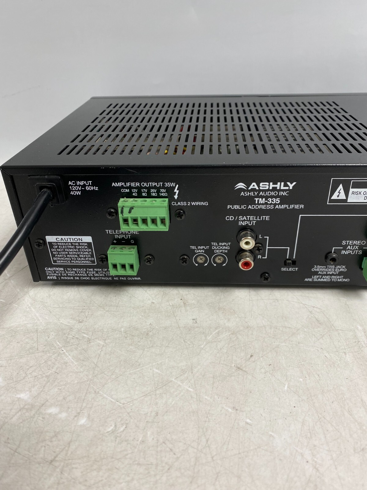Ashly TM-335 Public Address Mixer/Amplifier