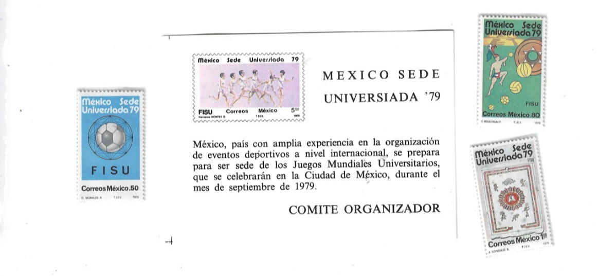 1979 MNH W/Airmail & 2 SS Universiada MEXICO '79, 10th World University Games