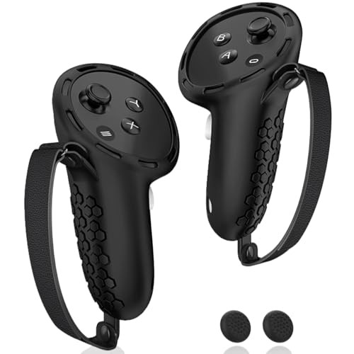 Controller Grip for Meta Quest 3S Oculus Quest 3 VR Accessories Grips Black