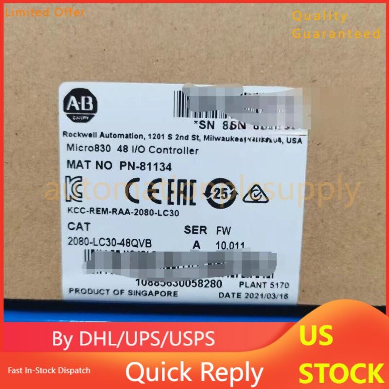 2080-LC30-48QVB AB Micro830 48 I/O  Controller   US Free Tax