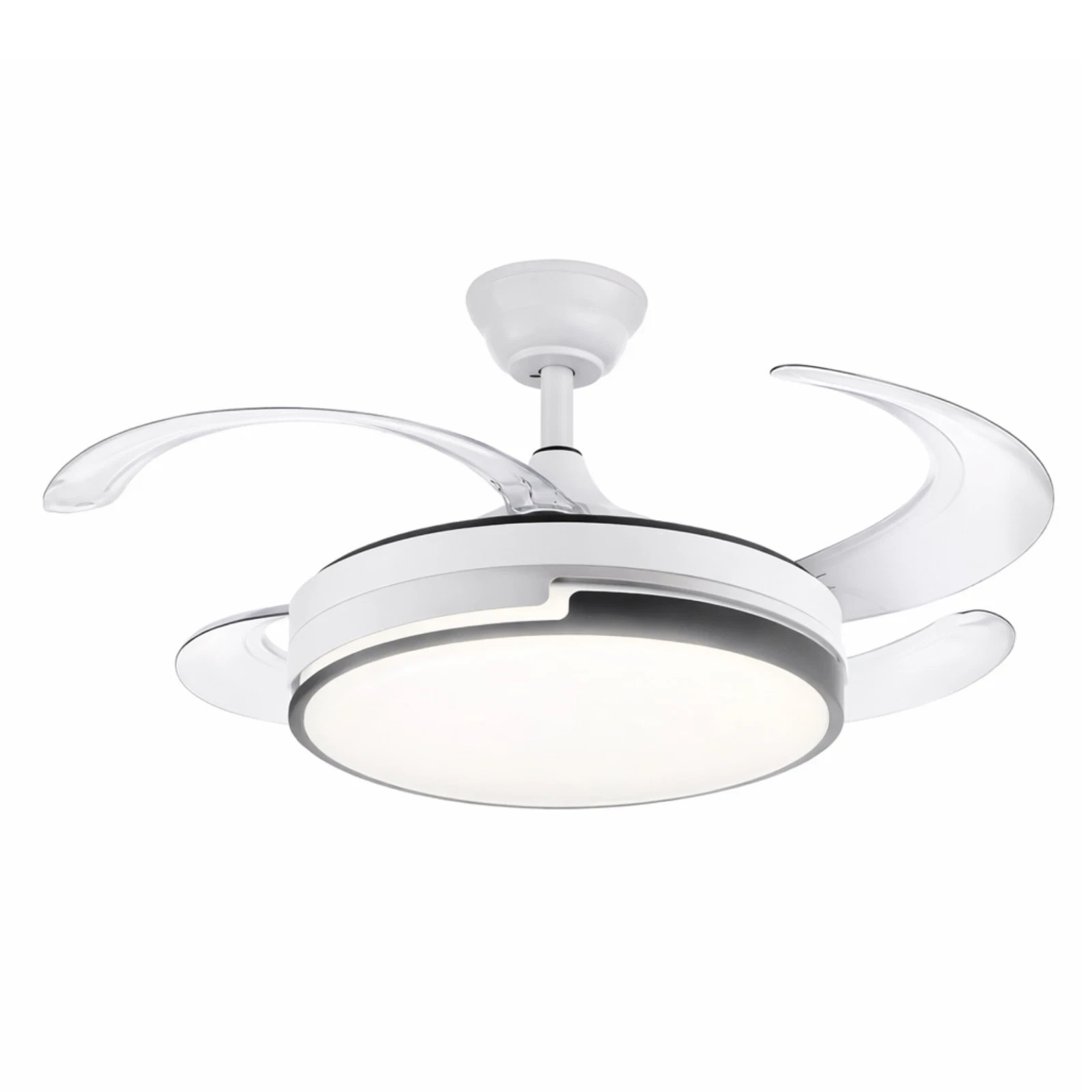 72W SILENT CEILING CHANDELIER FAN SWITCH WITH LIGHT AND REMOTE CONTROL