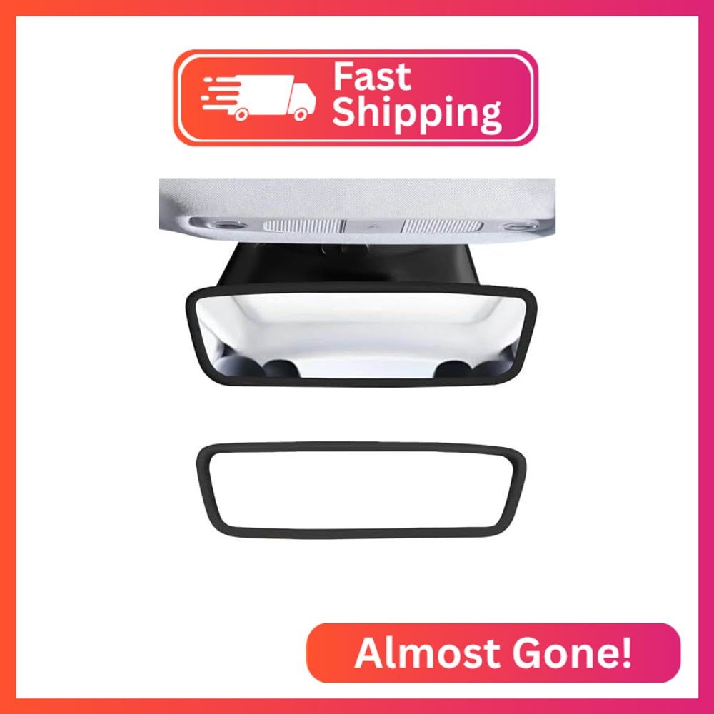 RearView Mirror Silicone Protector Frame Compatible with Tesla Model 3 Y X S. (B
