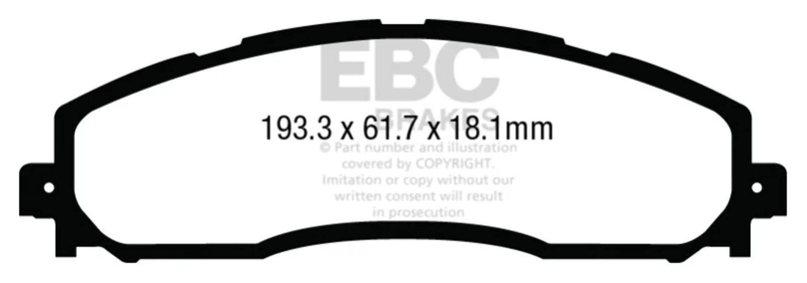 EBC Brakes DP43016R Yellowstuff Performance Brake Pad
