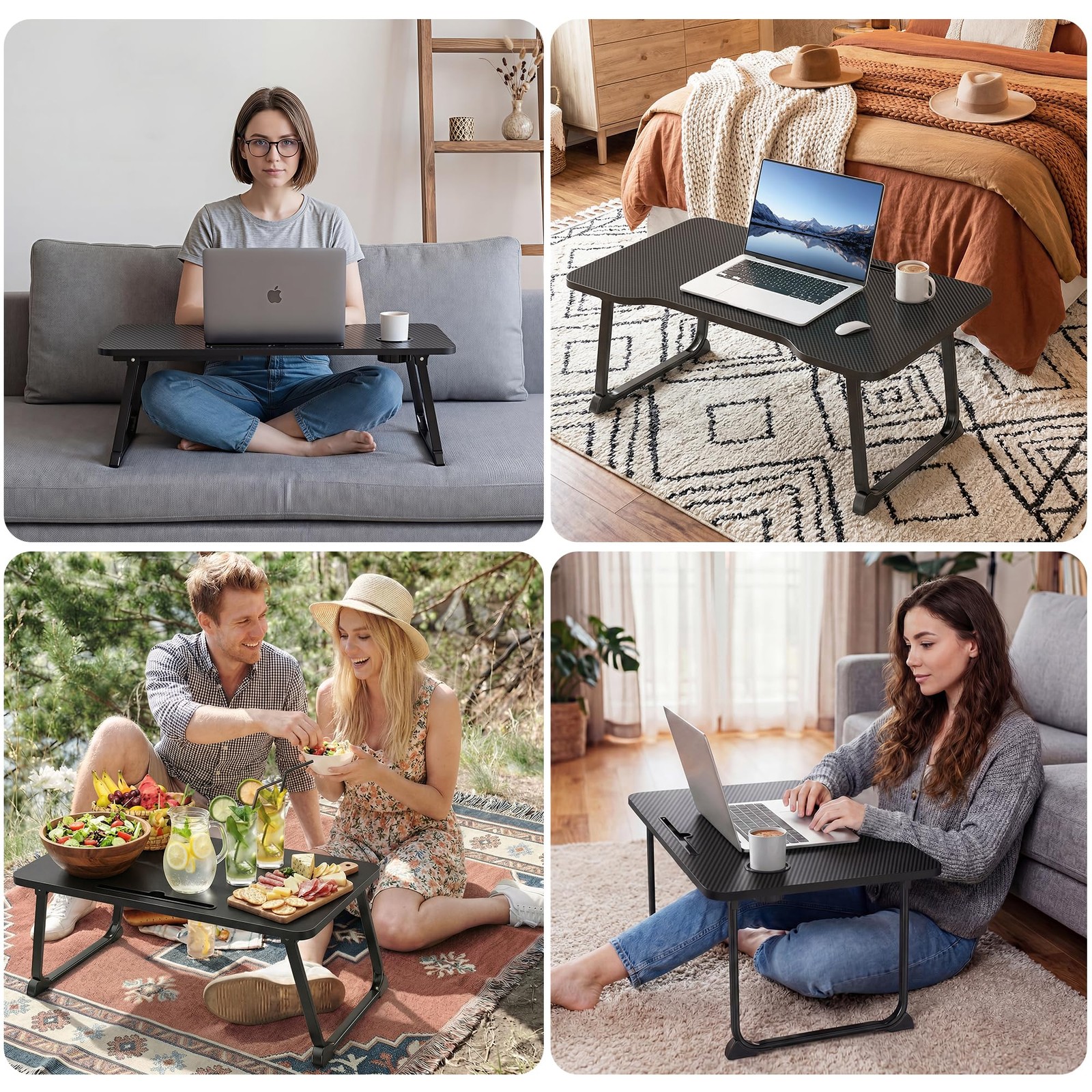 Lap Desk for Adults Portable Foldable Bed Desk Tray Table