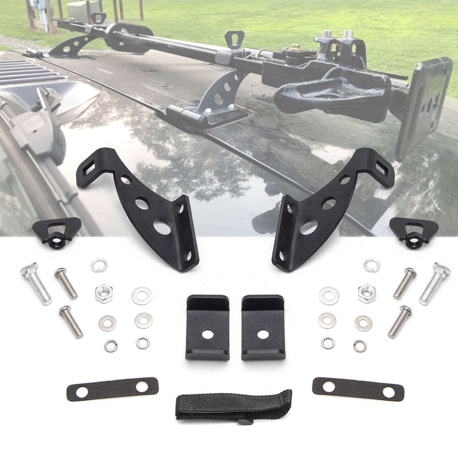 Hi Lift Jack Mount Hood Hinge/Door Hinge Bracket High Lift Jack Holder Access...