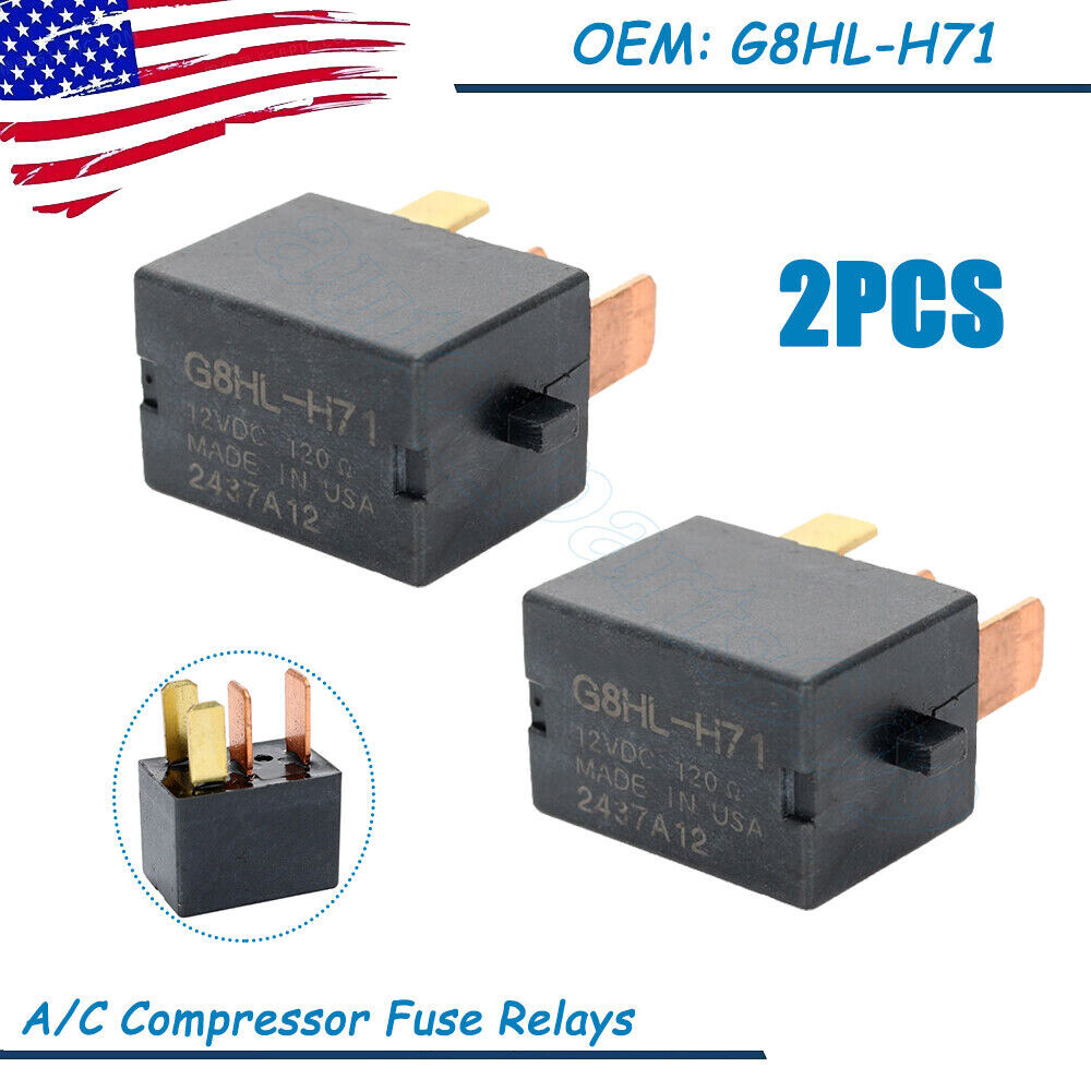 Set of 2 AC compressor clutch relay and Starter Relay For HONDA ACURA G8HL-H71