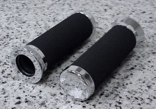 Yamaha XS XJ 125 175 200 250 400 550 600 650 750 850 1000 1100 CHROME FOAM GRIPS