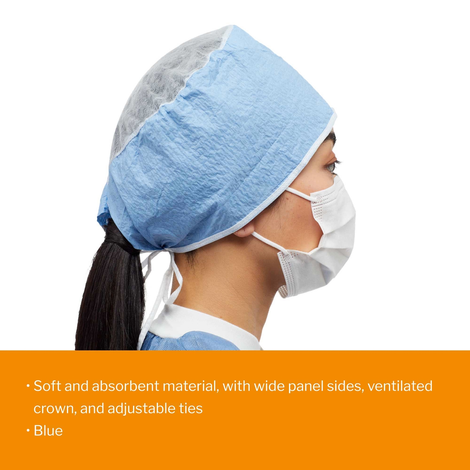McKesson Blue Surgeon Cap One Size Disposable 16-SC2 100 per Box