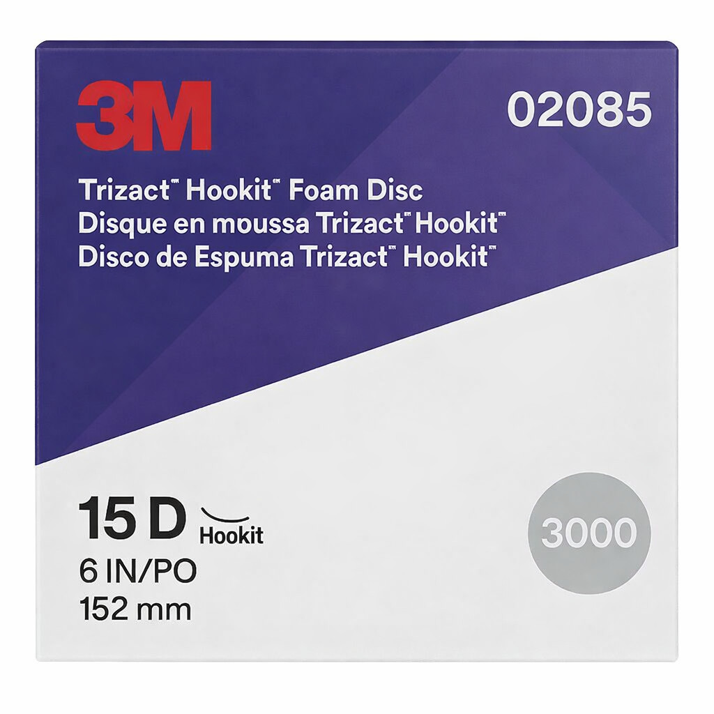 3M 02085 Trizact 3000 Grit Hookit Foam Discs (6in, 15 Pcs) | FAST SHIPPING