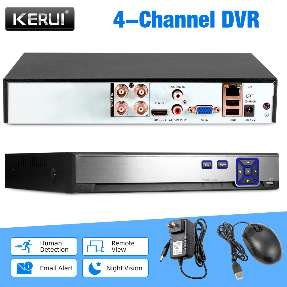 4CH Security 6-in-1 DVR H.265+ 1080P CCTV Recorder Real-Time Video Recording