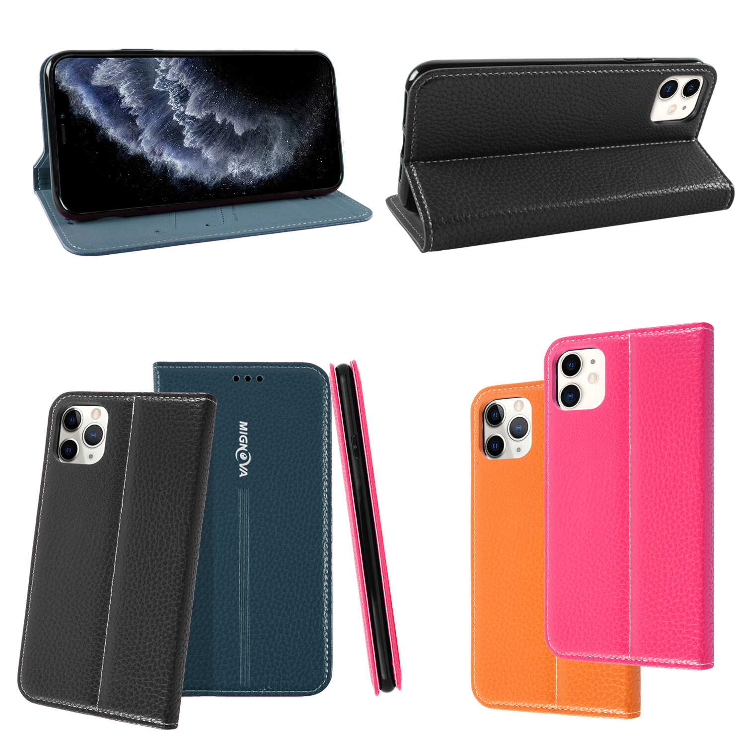 For iPhone 11/11 Pro/11 Pro Max Luxury Leather Magnetic Flip Wallet Case Cover