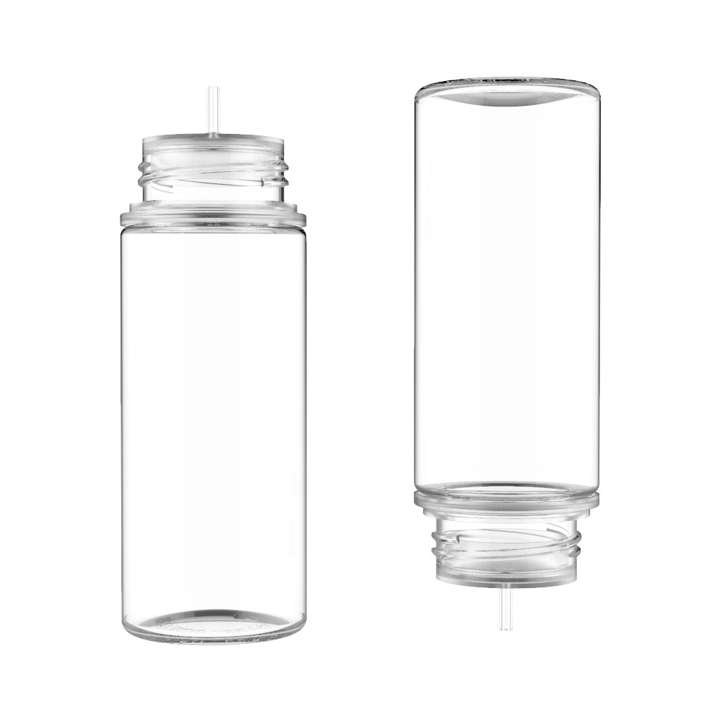 CHUBBY GORILLA 120ML V3 PET AUTHENTIC BOTTLES (100pack) CLEAR/NATURAL CAP