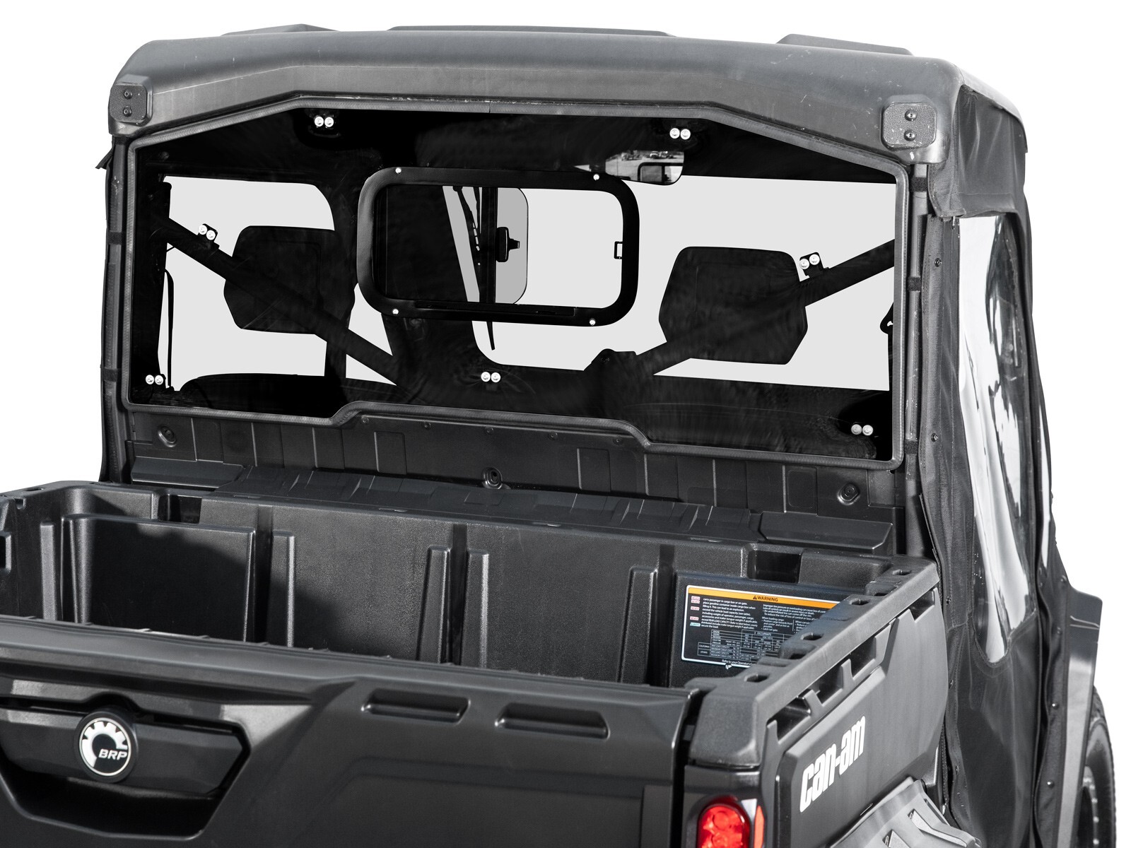 SuperATV Heavy Duty Sliding Window Rear Windshield for Can-Am Defender 5/8/10/11