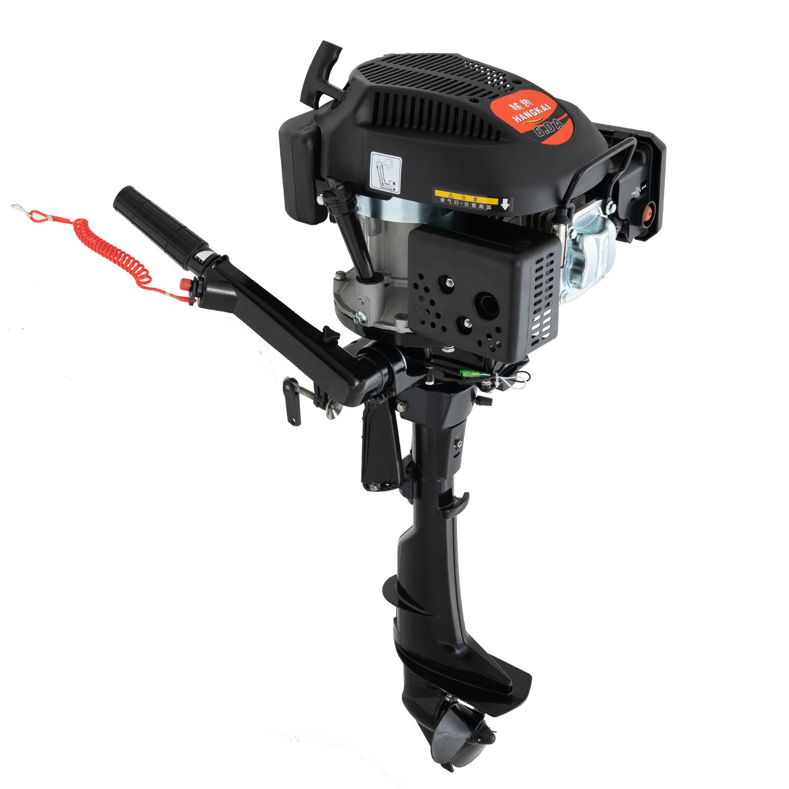 HANGKAI 4-Stroke 6 HP Outboard Motor Fishing Boat Engine 2500RPM Air Cooling