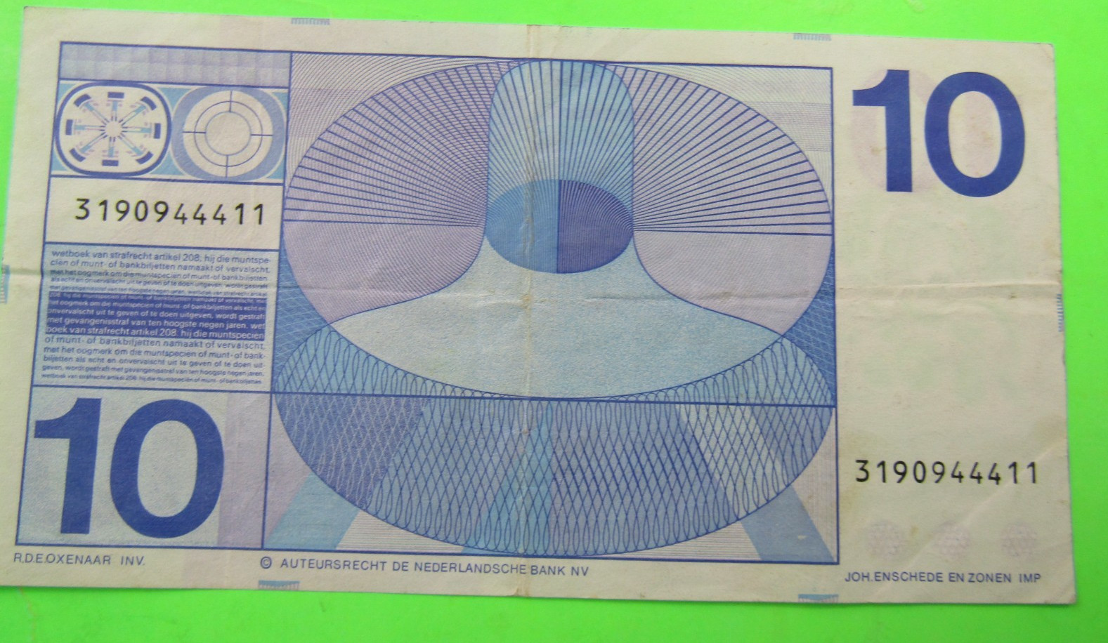 NETHERLANDS, 10 GULDEN, P#91b, 1968