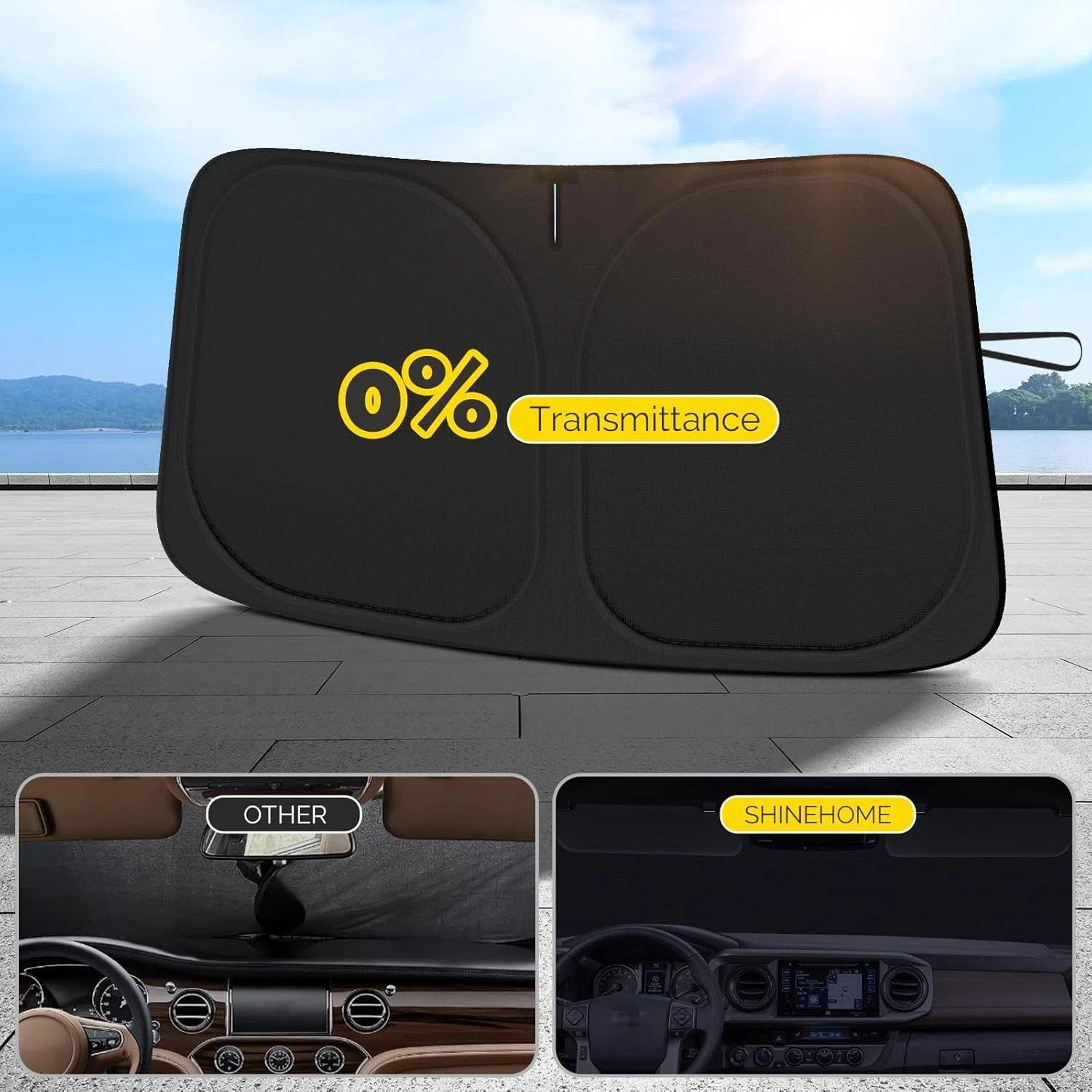 Windshield Sunshade For Ford F150 2009-2014 Window Sun Visor Blocks UV Foldable